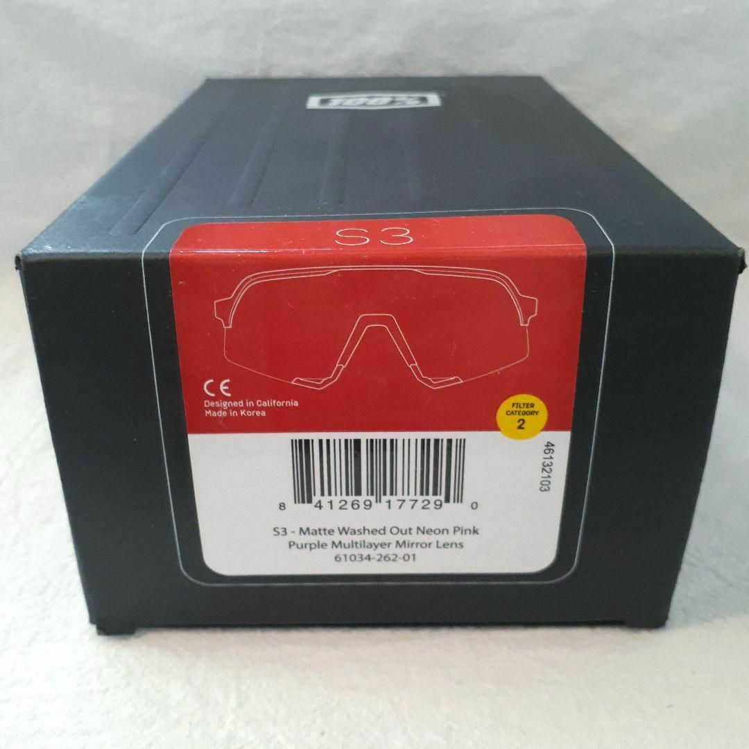 100% S3 ネオンピンク パープルミラーレンズ ワンハンドレッドの通販