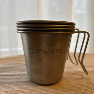 UNIFLAME - ユニフレーム UNIFLAMEスタッキングマグ350チタン 4個