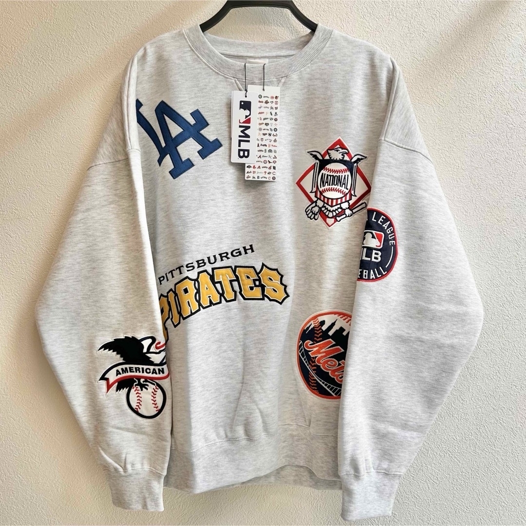 MLB - 【XL】MLB公式 ロゴ刺繍ワッペン 裏起毛トレーナー○大谷翔平