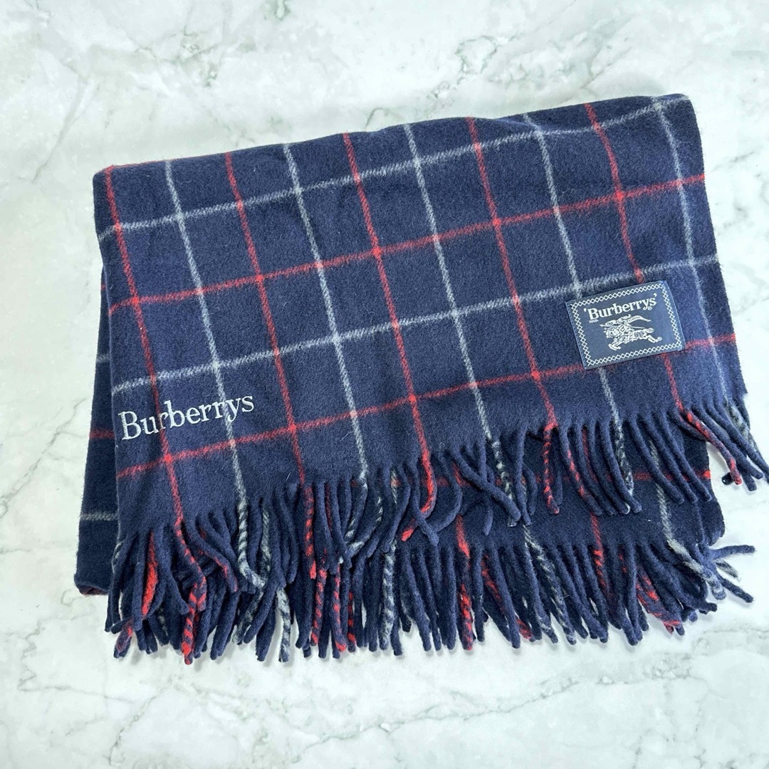 BURBERRY - 美品 バーバリー ひざ掛け ブランケット チェック ウール