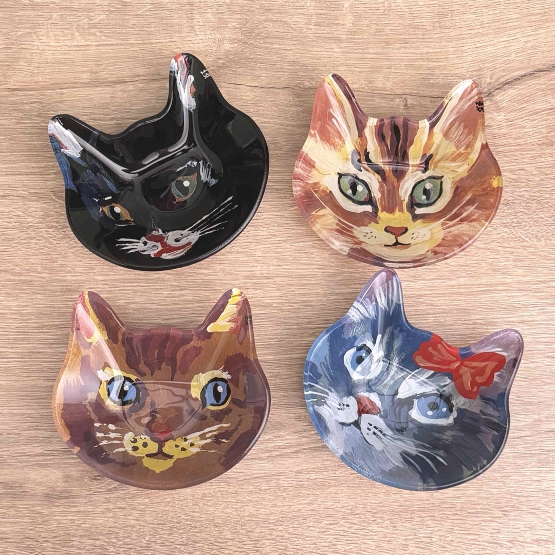 ナタリーレテ ネコフェイスガラスボウルセット ナタリーレテ猫 ボウル