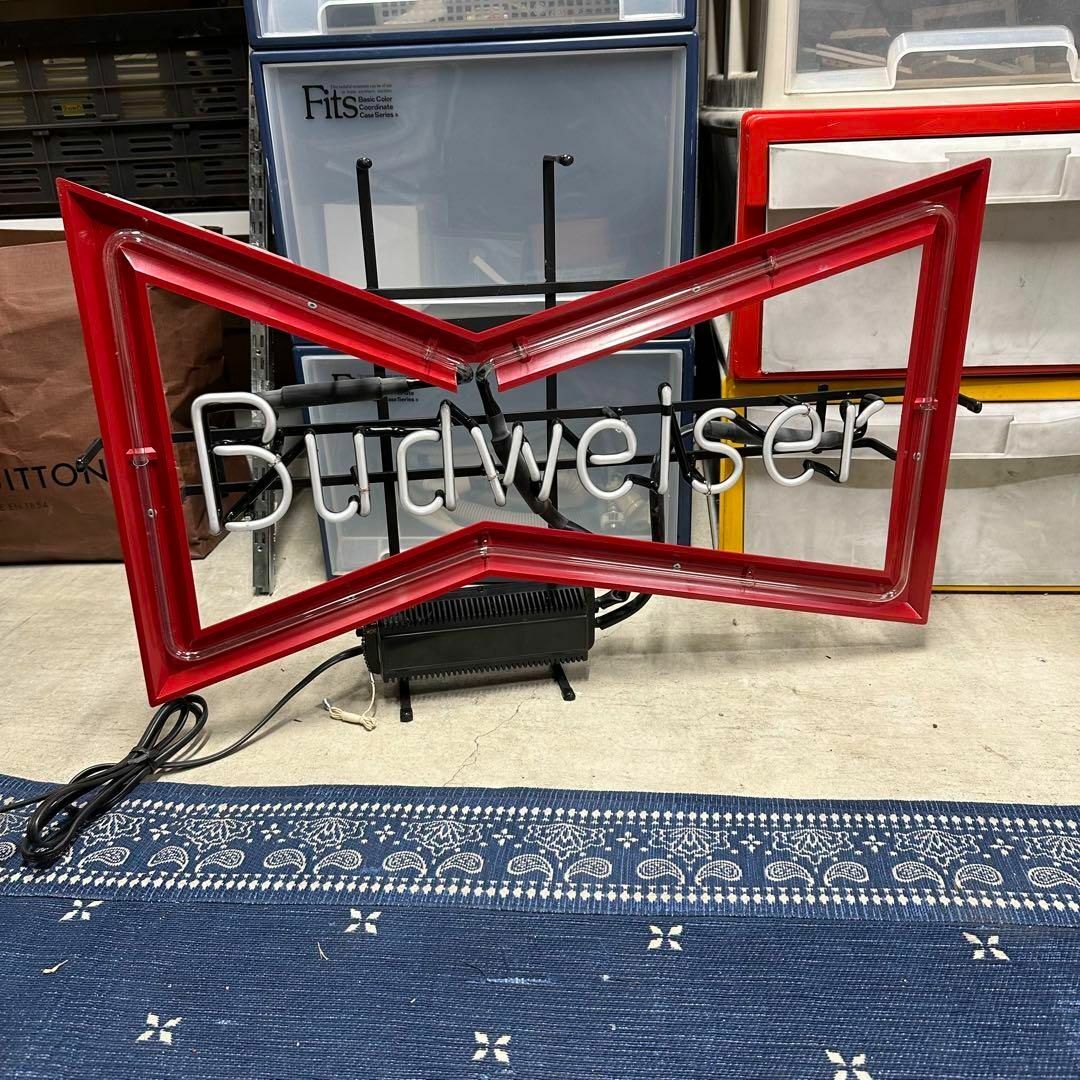 新品 希少 バドワイザー ヴィンテージ ネオンサイン 看板 ネオン管の