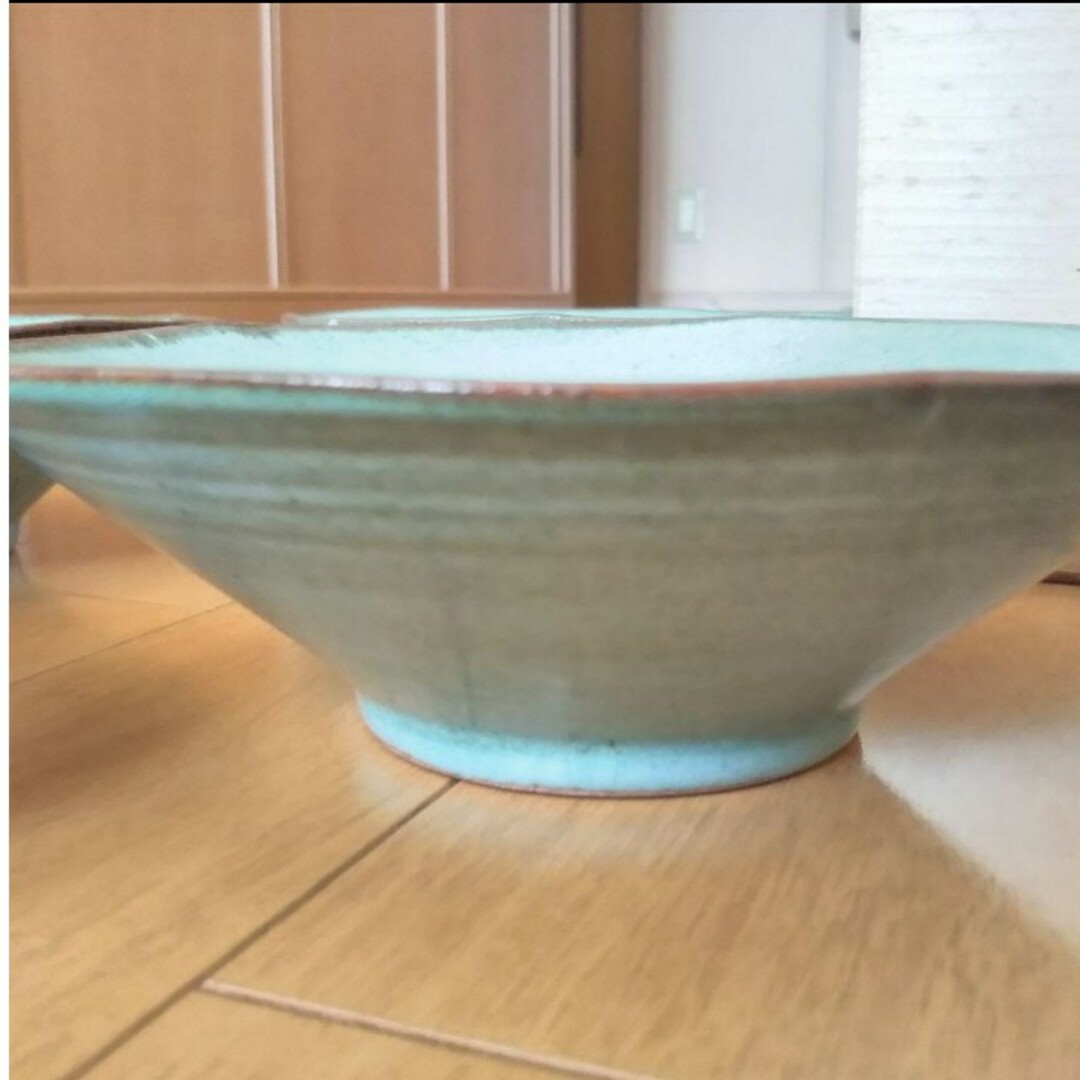 新品 桐箱入り 平成窯北王路 平鉢 青仁 5点セット 古美術