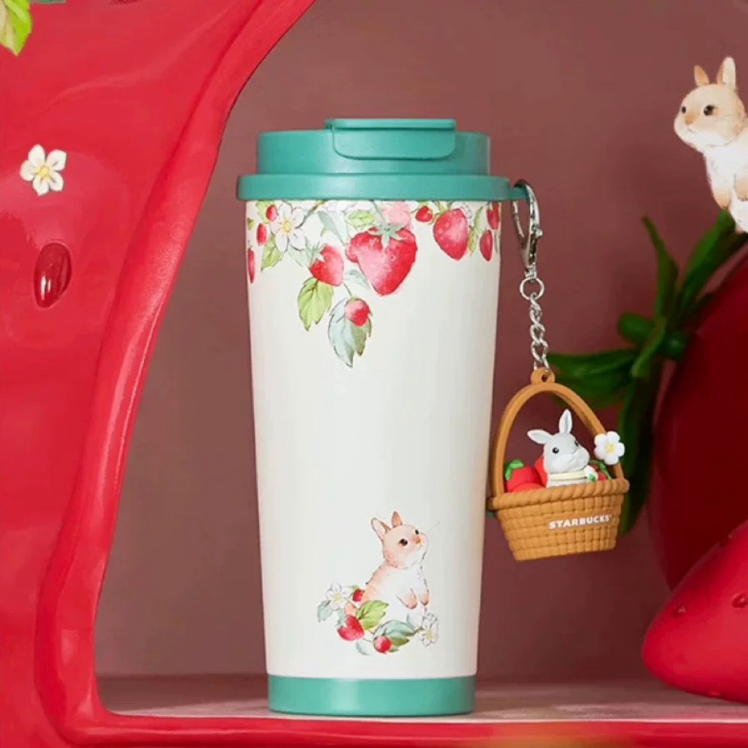 海外限定 中国 スターバックス うさぎ いちご ステンレスタンブラー 2