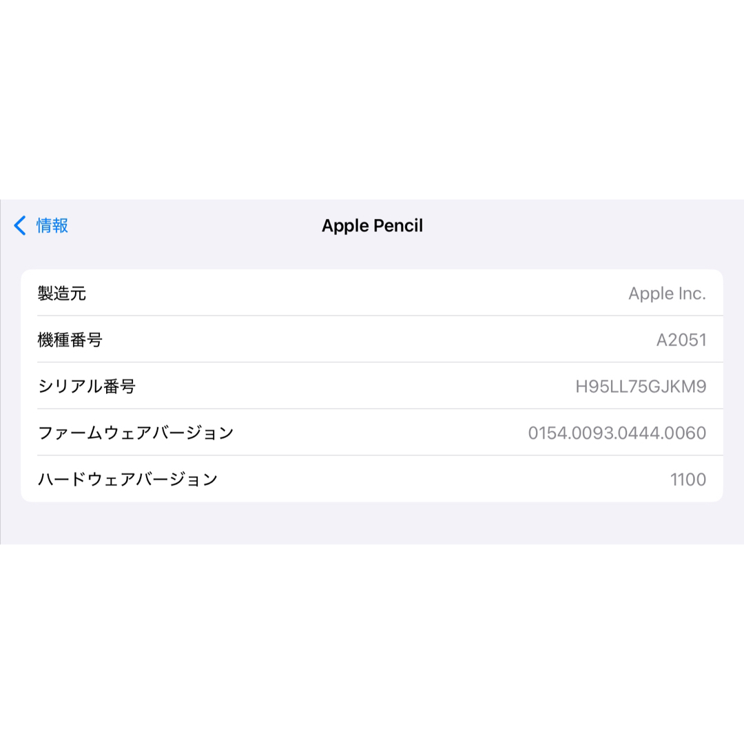 極美品 2024年1月購入 Apple Pencil 第2世代 MU8F2J/A 極