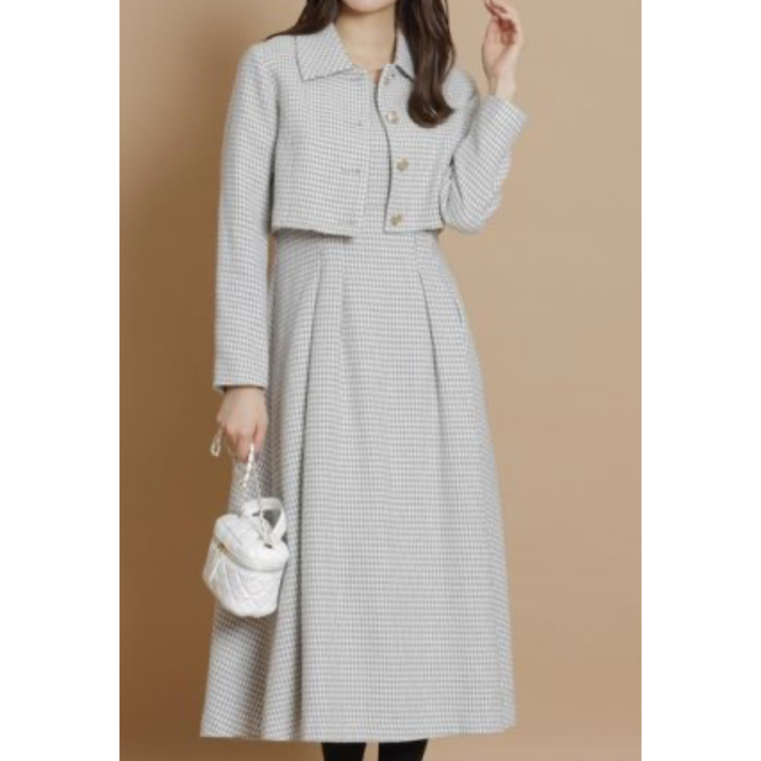 Swingle - 千鳥ショートジャケット×ワンピースセットアップの通販 by