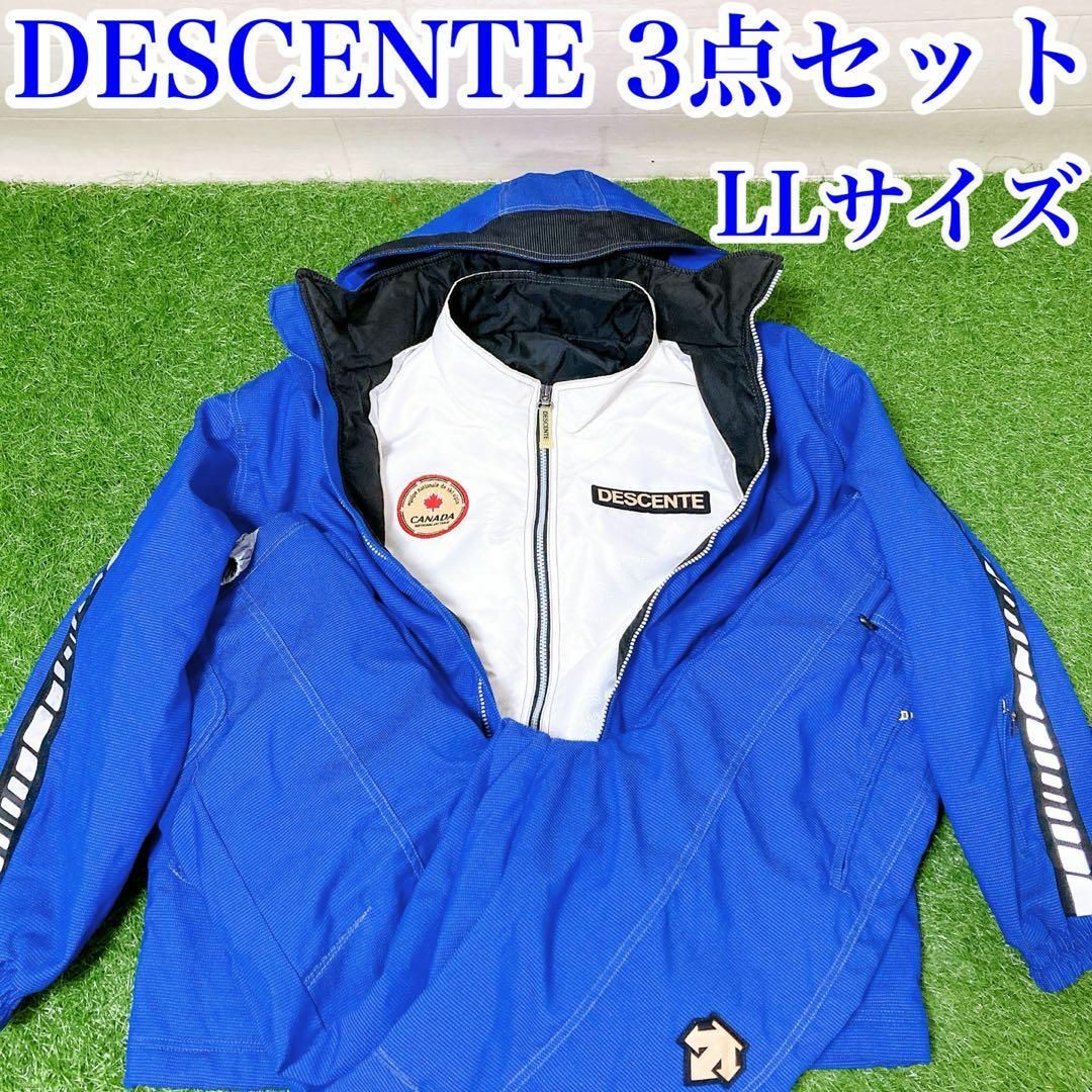 DESCENTE スキー スノボー ウェア ネイビー 紺 DESCENTE スキーウェア