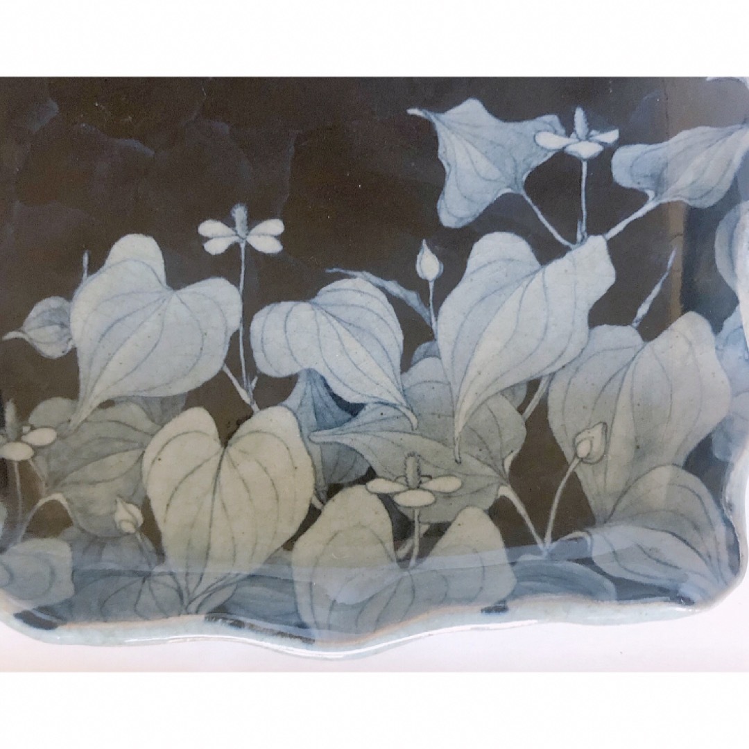 SALE‼︎ 【レア】新品 辻 修窯 盛り付け皿 風に揺れる 野の花 平皿