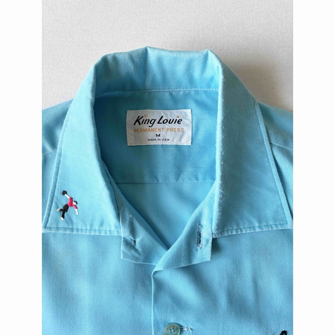 VINTAGE - 70's USA製 キングルイ King Louie ボーリングシャツ 刺繍の
