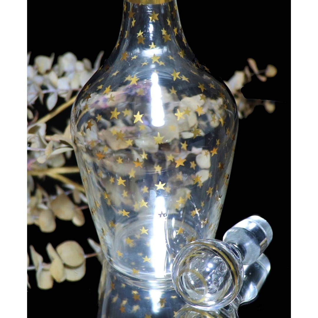 Baccarat - オールド・バカラ 1900年頃 金彩デカンタ 21cm星型 ステラ