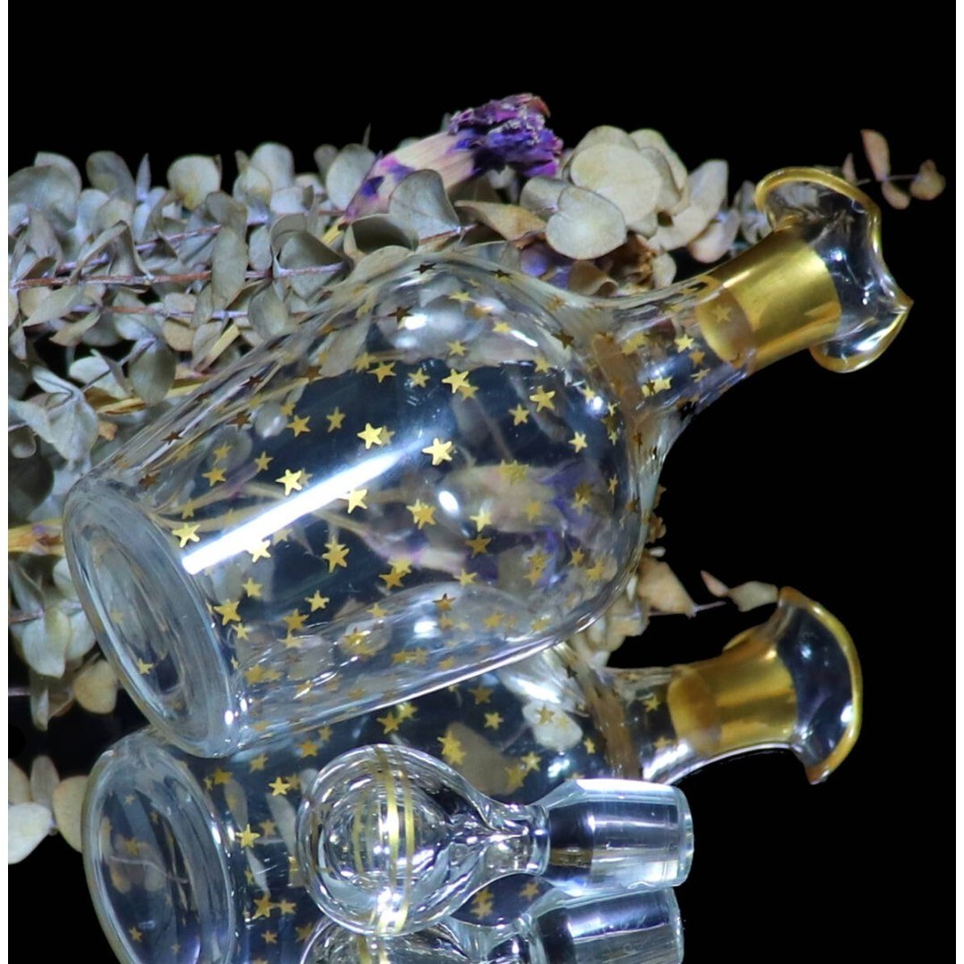 Baccarat - オールド・バカラ 1900年頃 金彩デカンタ 21cm星型 ステラ