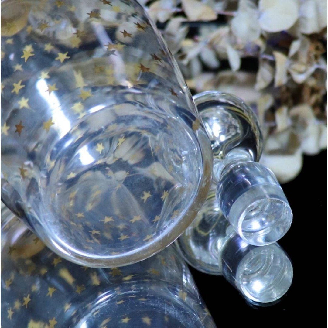 Baccarat - オールド・バカラ 1900年頃 金彩デカンタ 21cm星型 ステラ