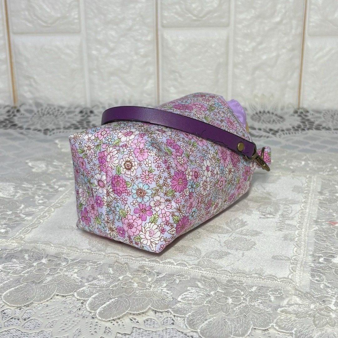 ペットボトルカバー ミニ 花柄パープル ハンドメイドの通販 by Romin