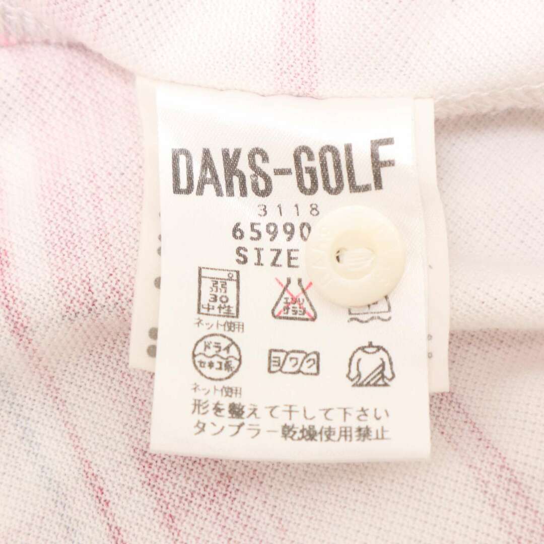 DAKS - DAKS GOLF ダックス ゴルフ 春夏☆ ロゴ刺繍 チェック 半袖