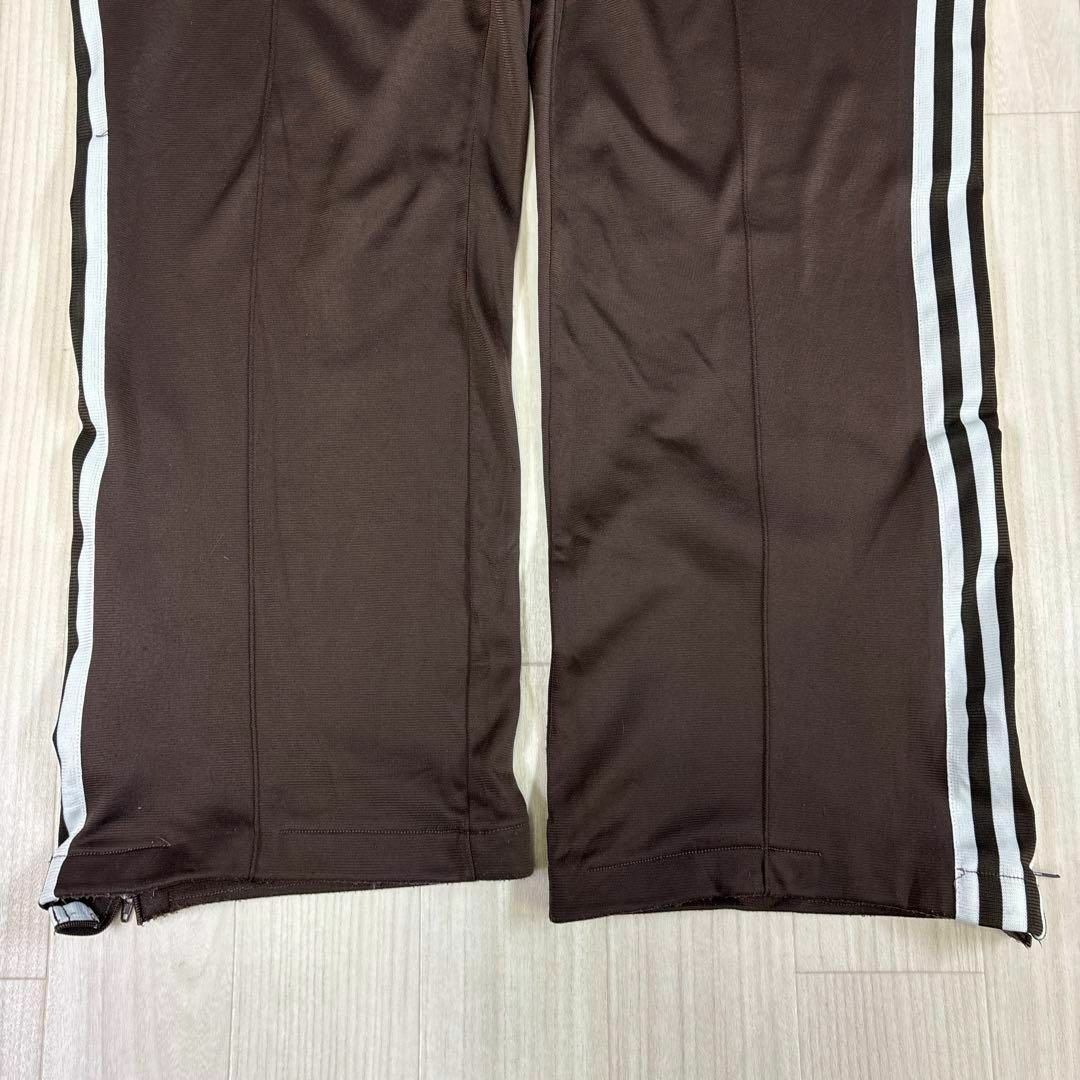 adidas - adidas トラックパンツ ブラウン 3本ライン ジャージ 古着 o