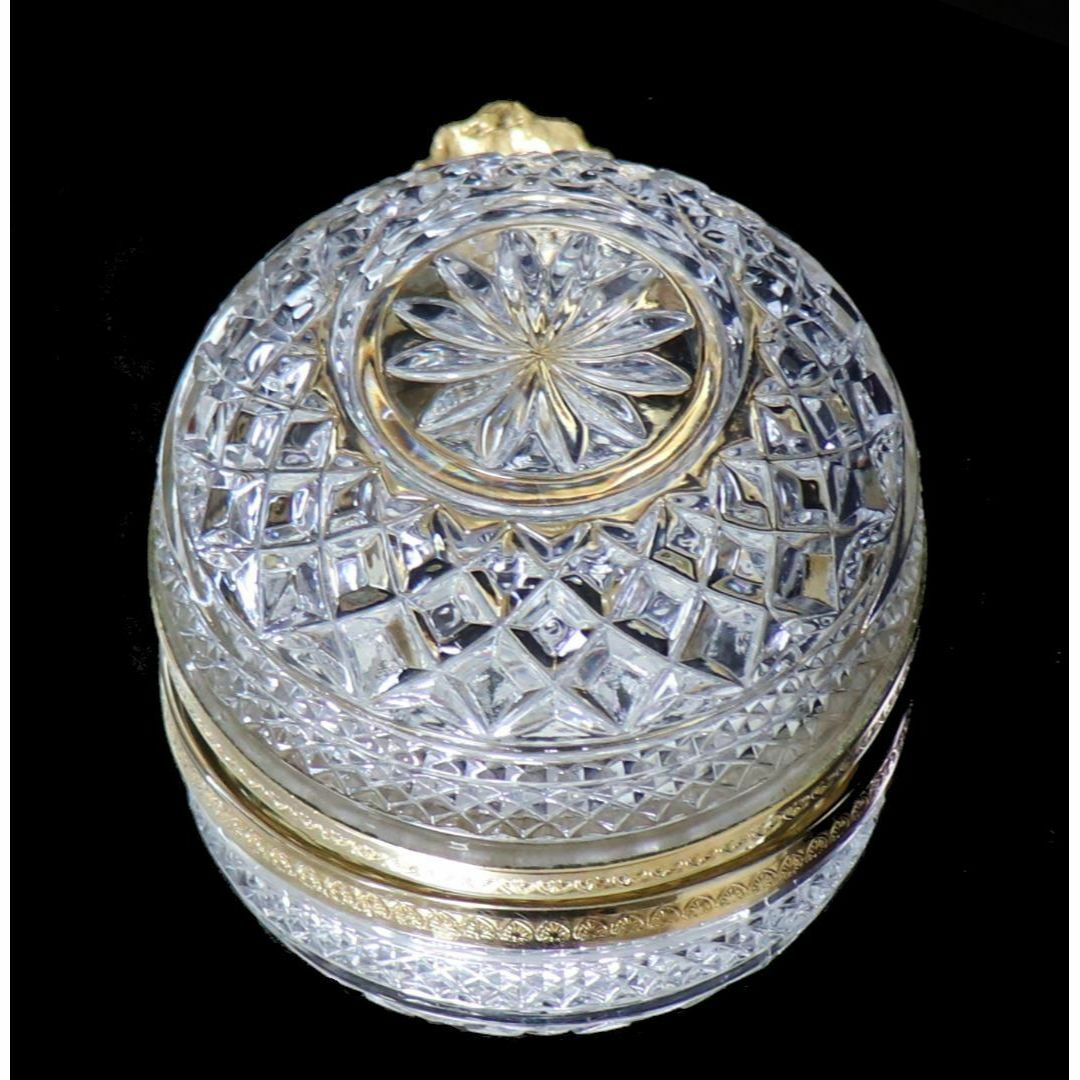 オールド・バカラ 金彩ロカイユ装飾貝殻ボウル 小物入れディアマン