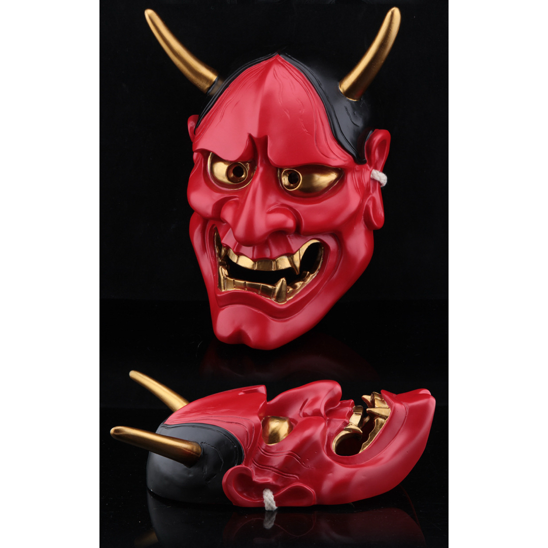 赤 般若面 お面 能面 般若 壁掛け 魔除け 壁飾り 和風 インテリア