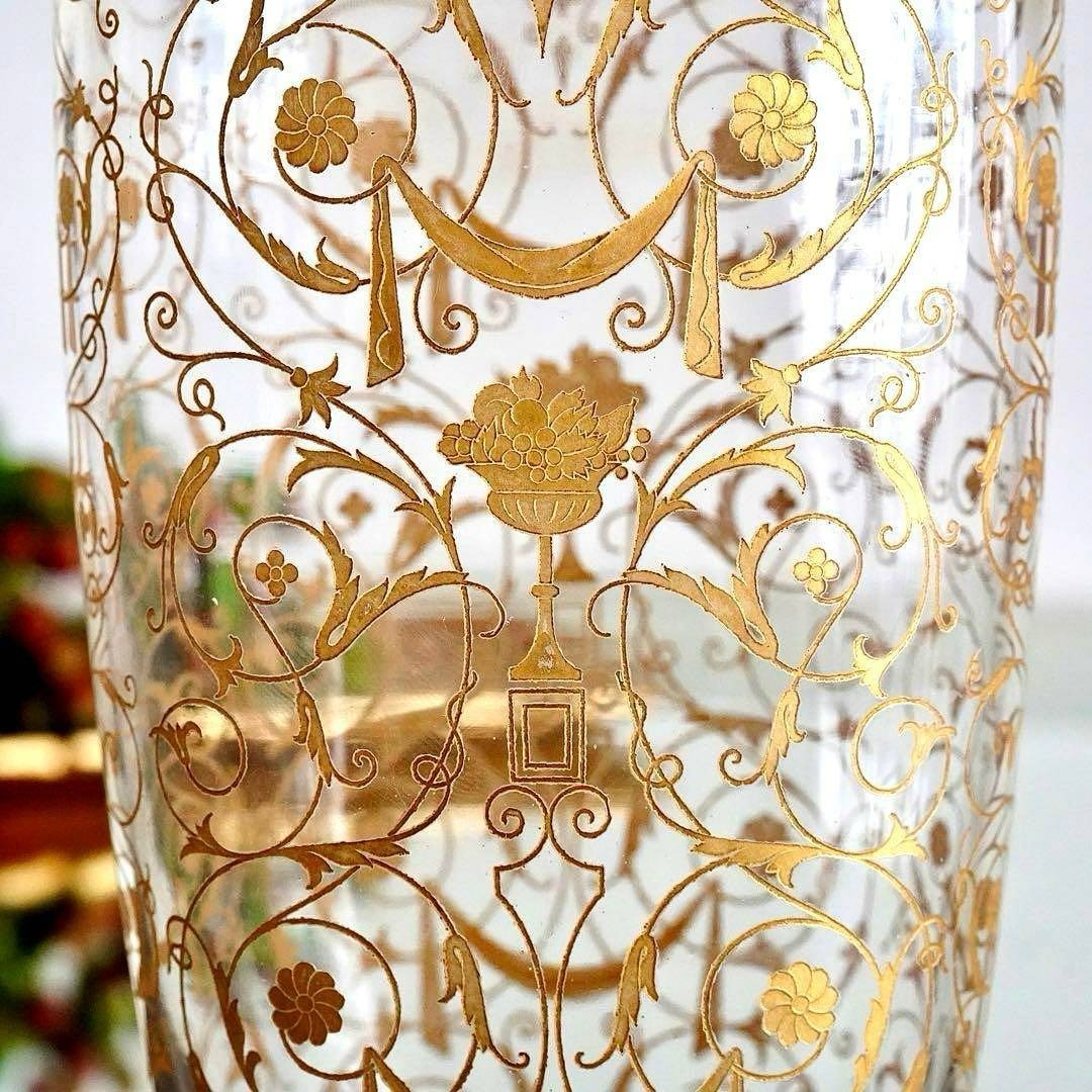 Baccarat - 希少☆オールドバカラ ミケランジェロ 花瓶 24金彩
