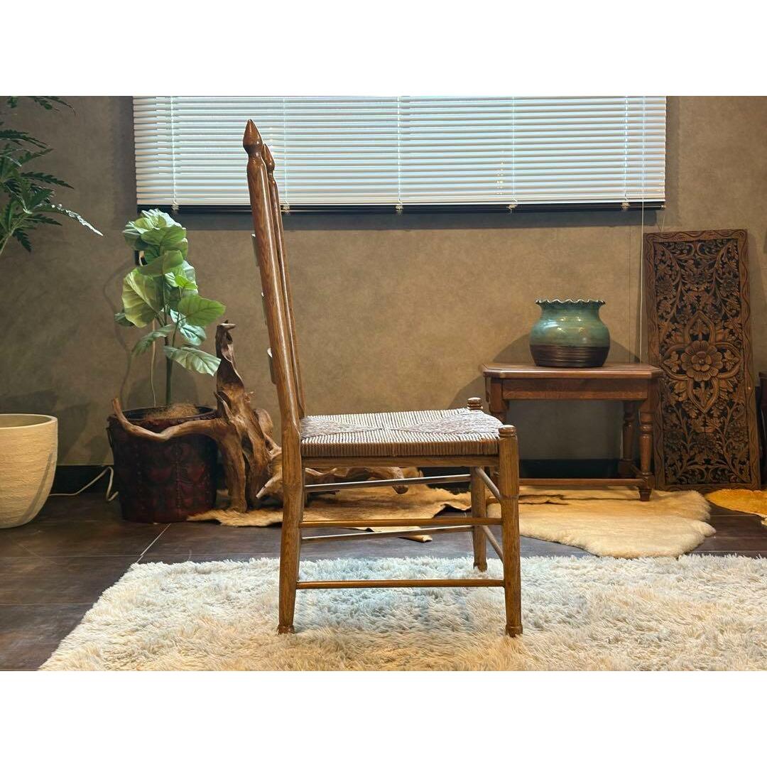 ① アンティーク ヴィンテージ オリバー ラッシュシート ハイバック