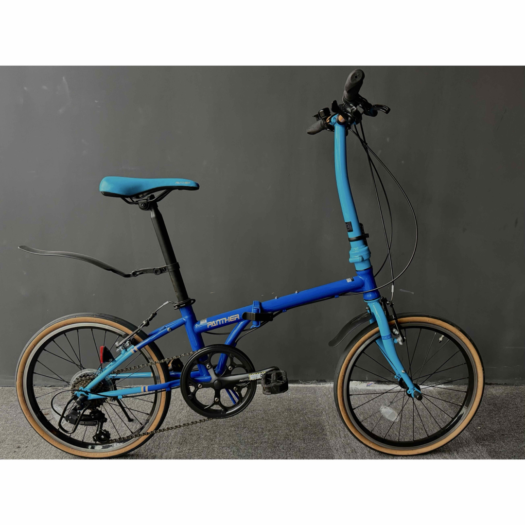 美品 新品未使用 Panther 20インチ折りたたみ自転車 スカイブルーの
