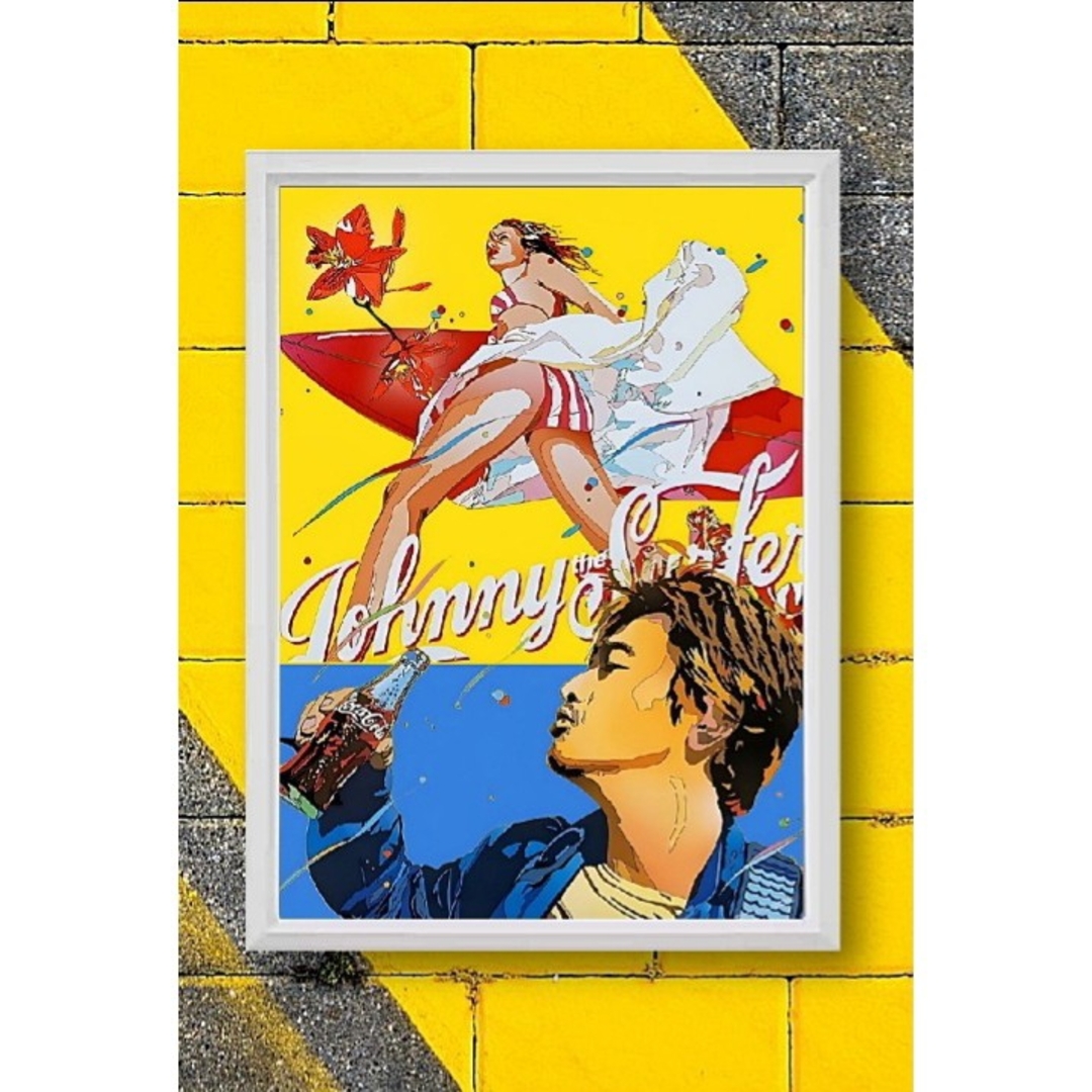 鈴木英人 / 波乗りジョニー 桑田佳祐【A4サイズ写真ポスター額装付2点