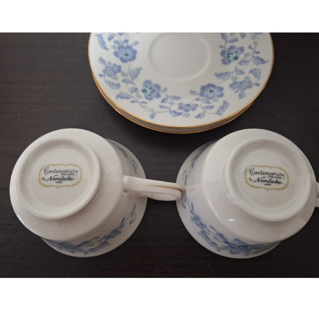 Noritake - ノリタケ コンテンポラリー 廃盤 ペア カップ&ソーサー