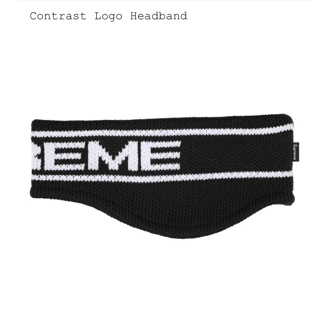 Supreme - supreme Contrast Logo Headband Blackの通販 by たんぽぽ's