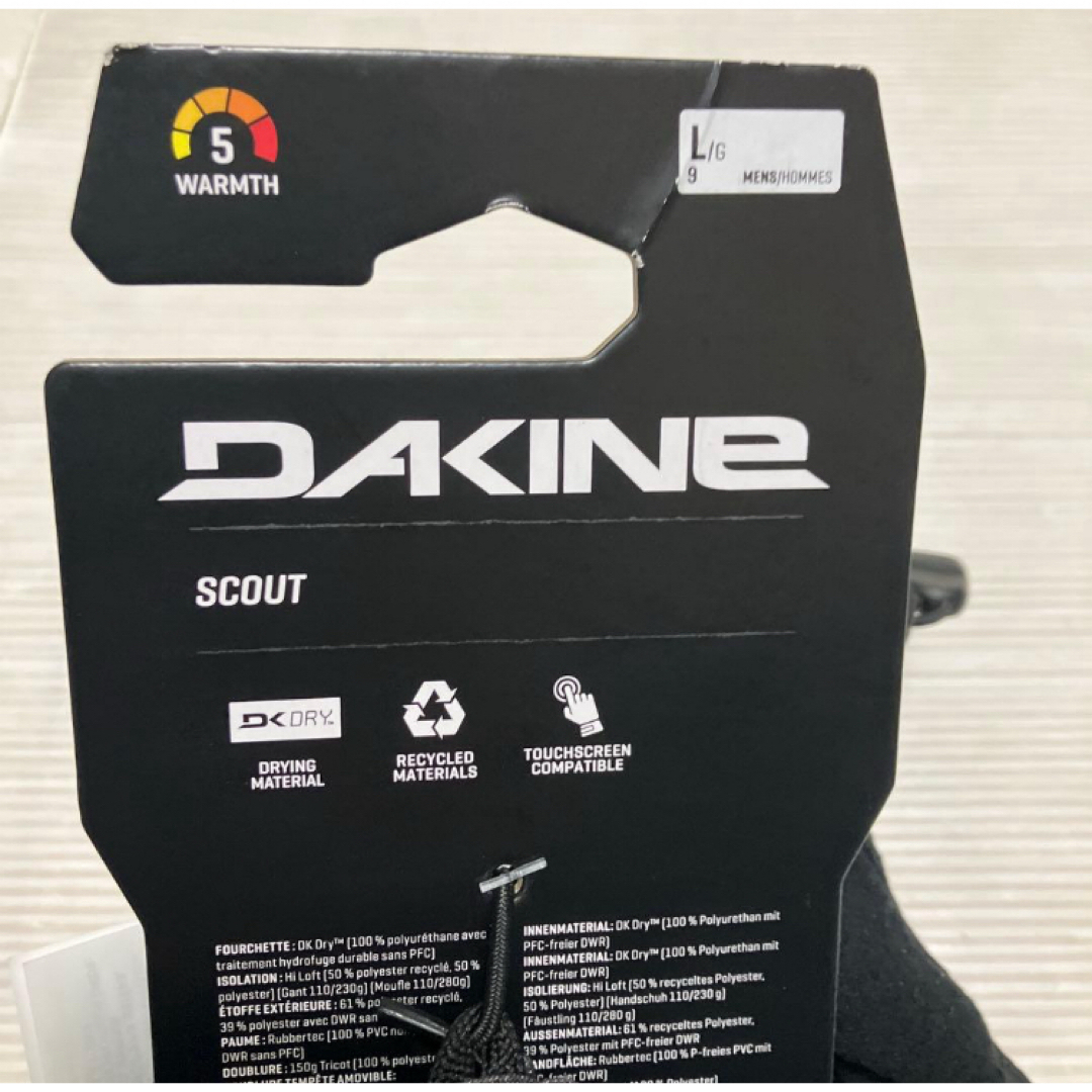 Dakine - 送料無料 新品 DAKINE SCOUT 5本指 スノーグローブ L CARの