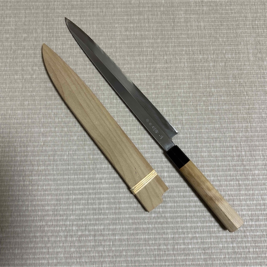 ほぼ未使用に近い 柳刃 包丁 和包丁 尚台正吉 白鋼 刺身