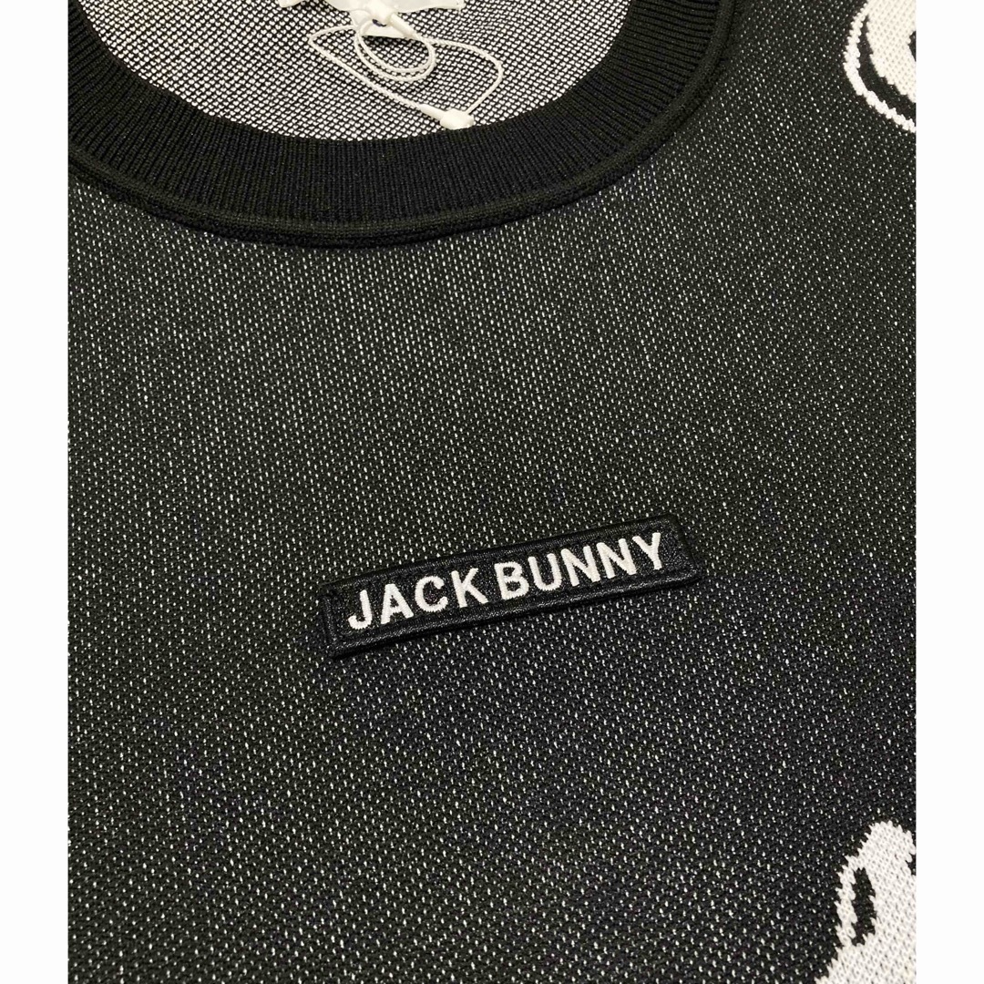 新品 パーリーゲイツ ジャックバニー ゴシックロゴWジャガードニット(6