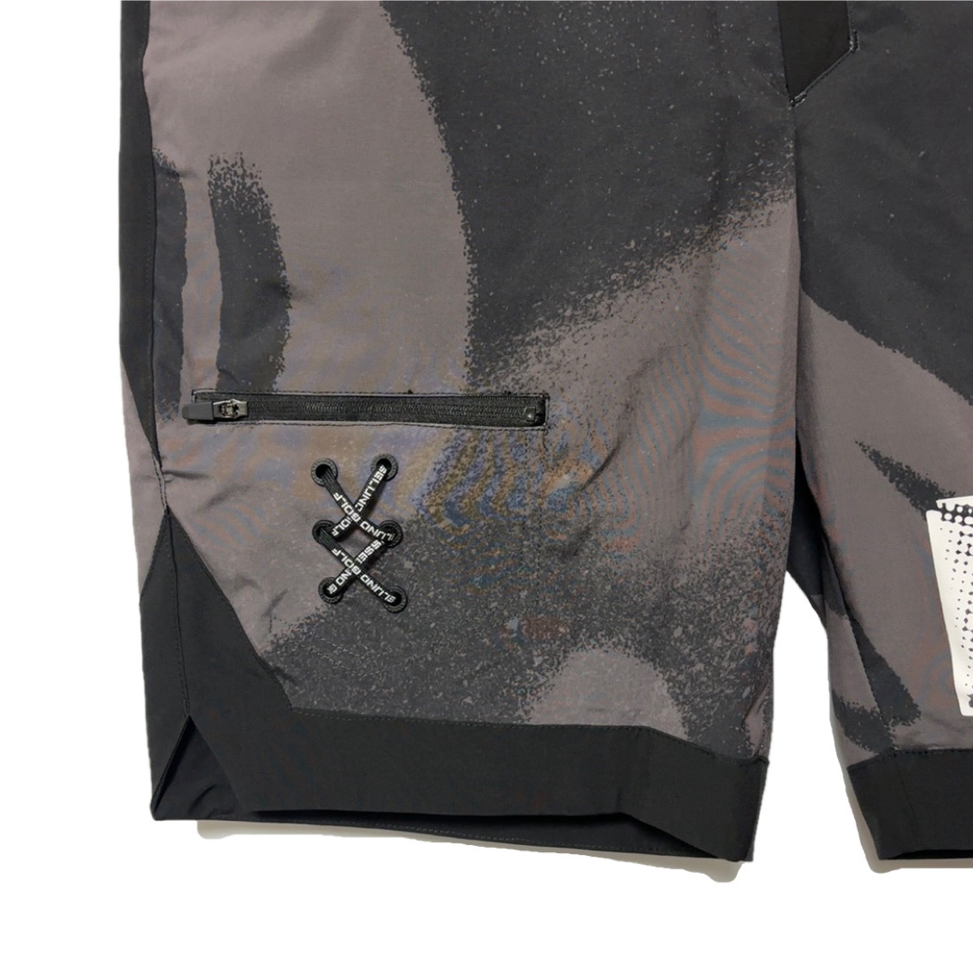 ラッセルノ ゴルフ RS ロゴ リフレクター ショーツ スプレー ブラック