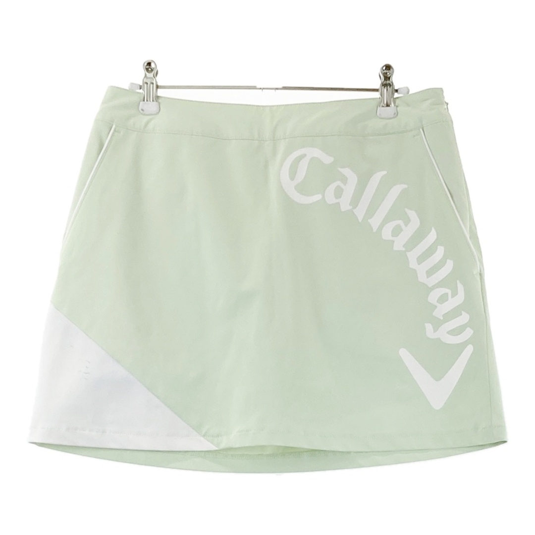 サイズ：L CALLAWAY キャロウェイ インナー付き スカート グリーン系