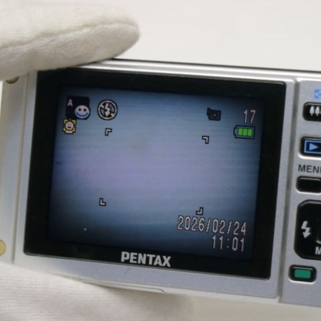 PENTAX - 良品中古 Optio W60 シルバー M666の通販 by エコスタ