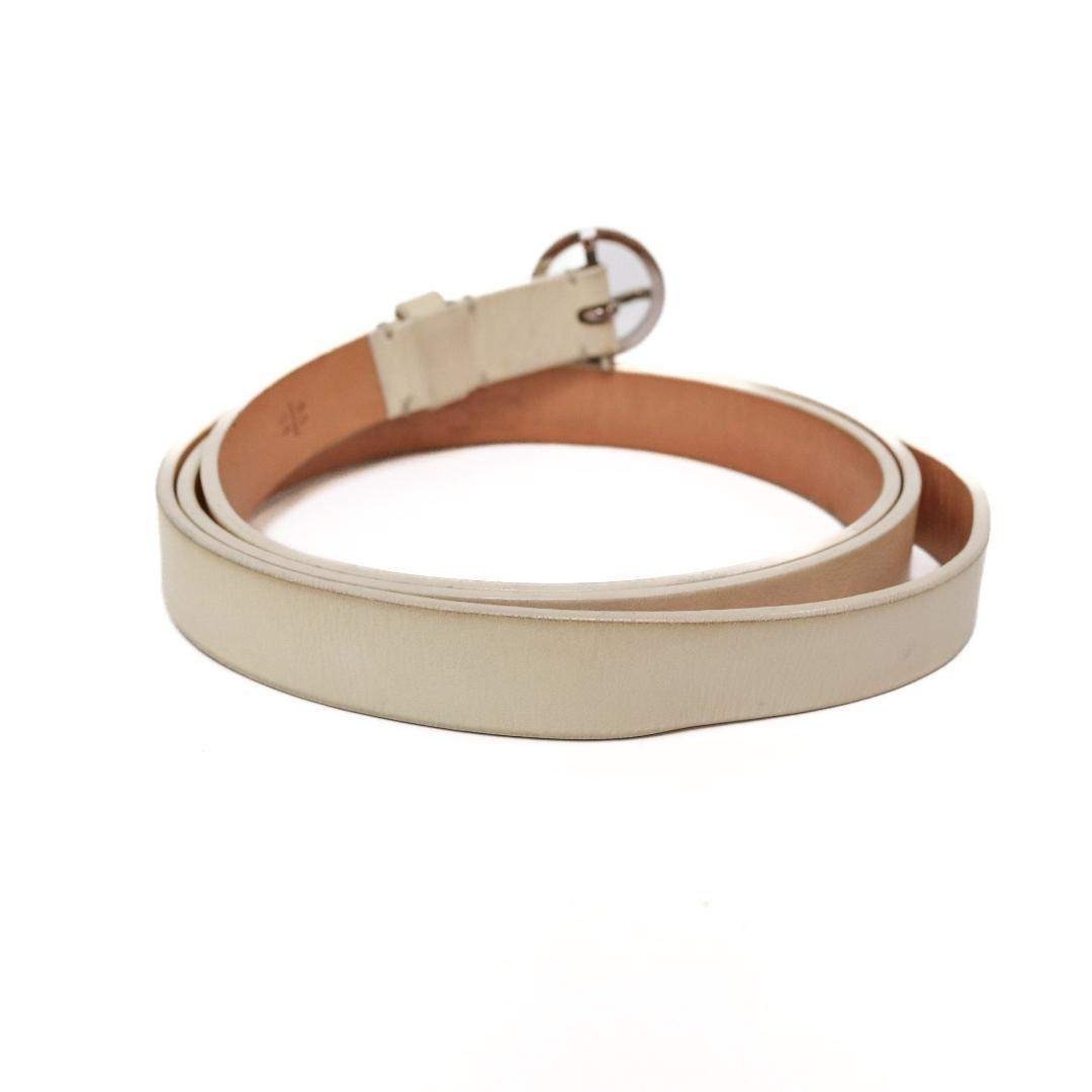 LOUIS VUITTON - ルイヴィトン サークルロゴ ベルト 白 幅2cm 88cm±5 L