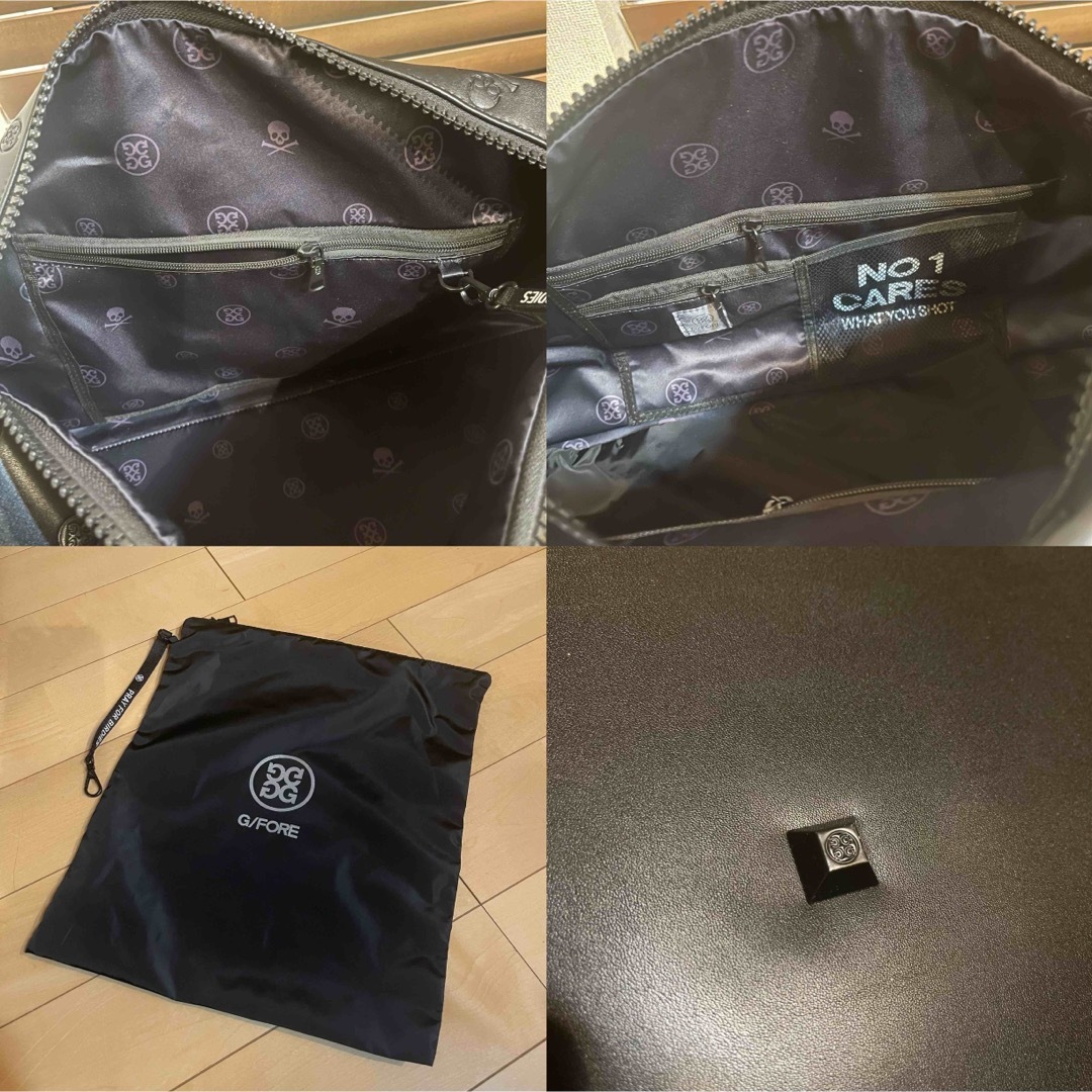 26新作 G/FORE ジーフォア 刺繍 エンボススカル ゴルフボストンバッグ