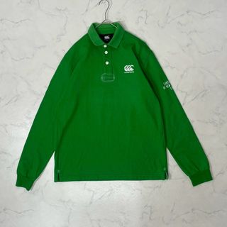 CANTERBURY - canterbury 大きいサイズ ロゴ 刺繍 ボタン 長袖 ラガー