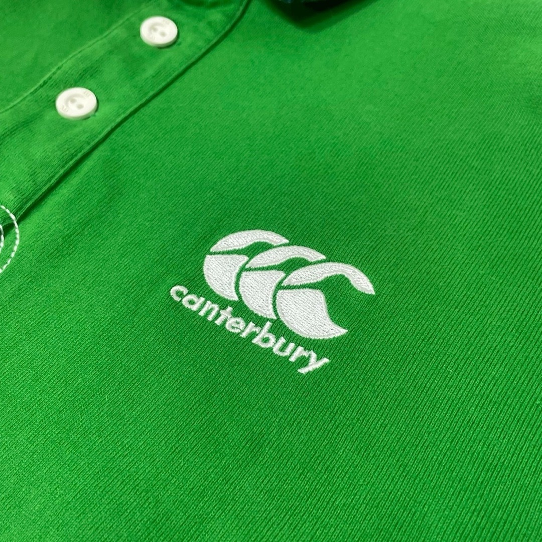CANTERBURY - canterbury 大きいサイズ ロゴ 刺繍 ボタン 長袖 ラガー