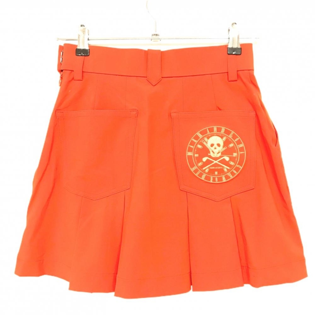 MARK&LONA - マークアンドロナ ストレッチスカート レッド×白 裾