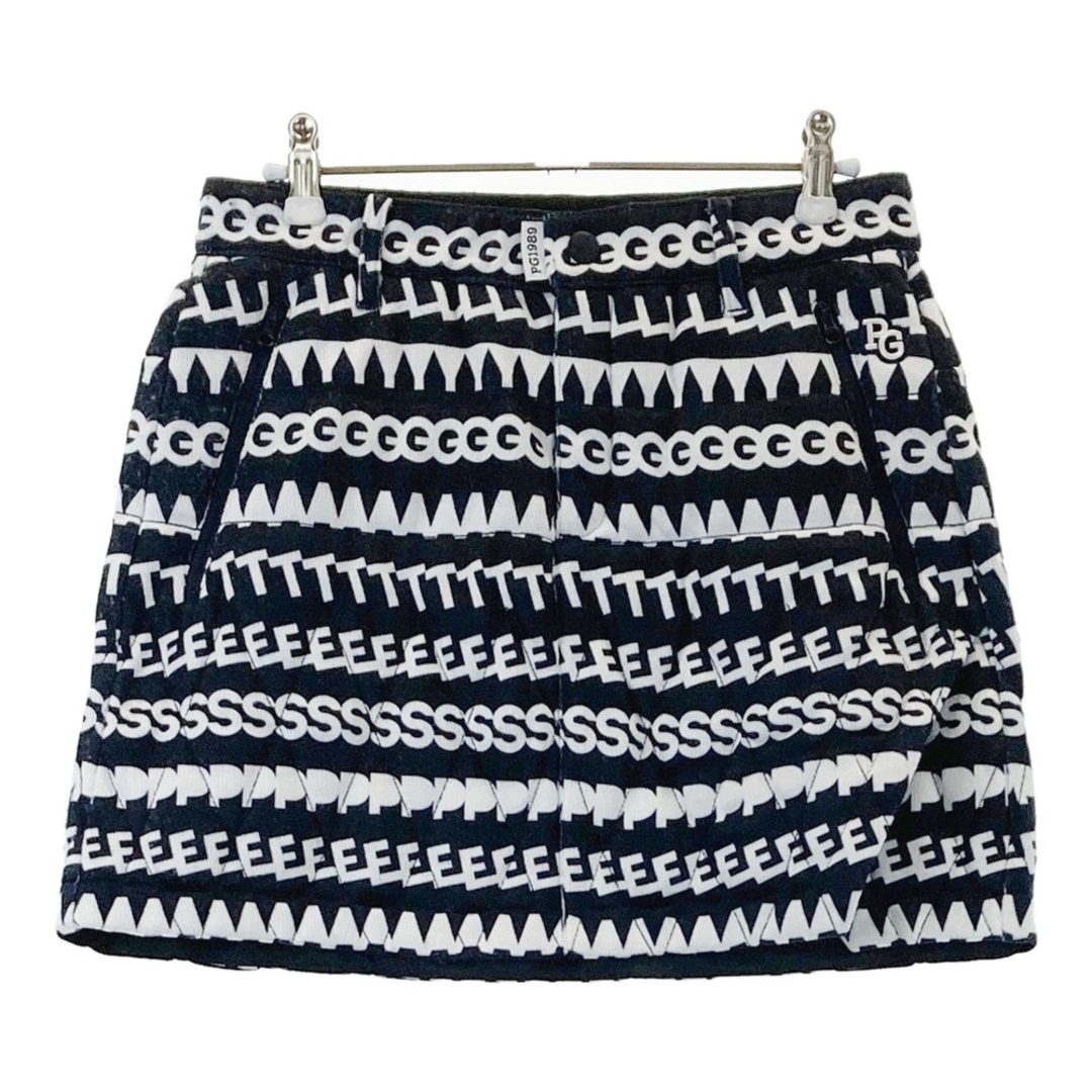 サイズ：1 PEARLY GATES パーリーゲイツ 中綿スカート 総柄 ブラック系