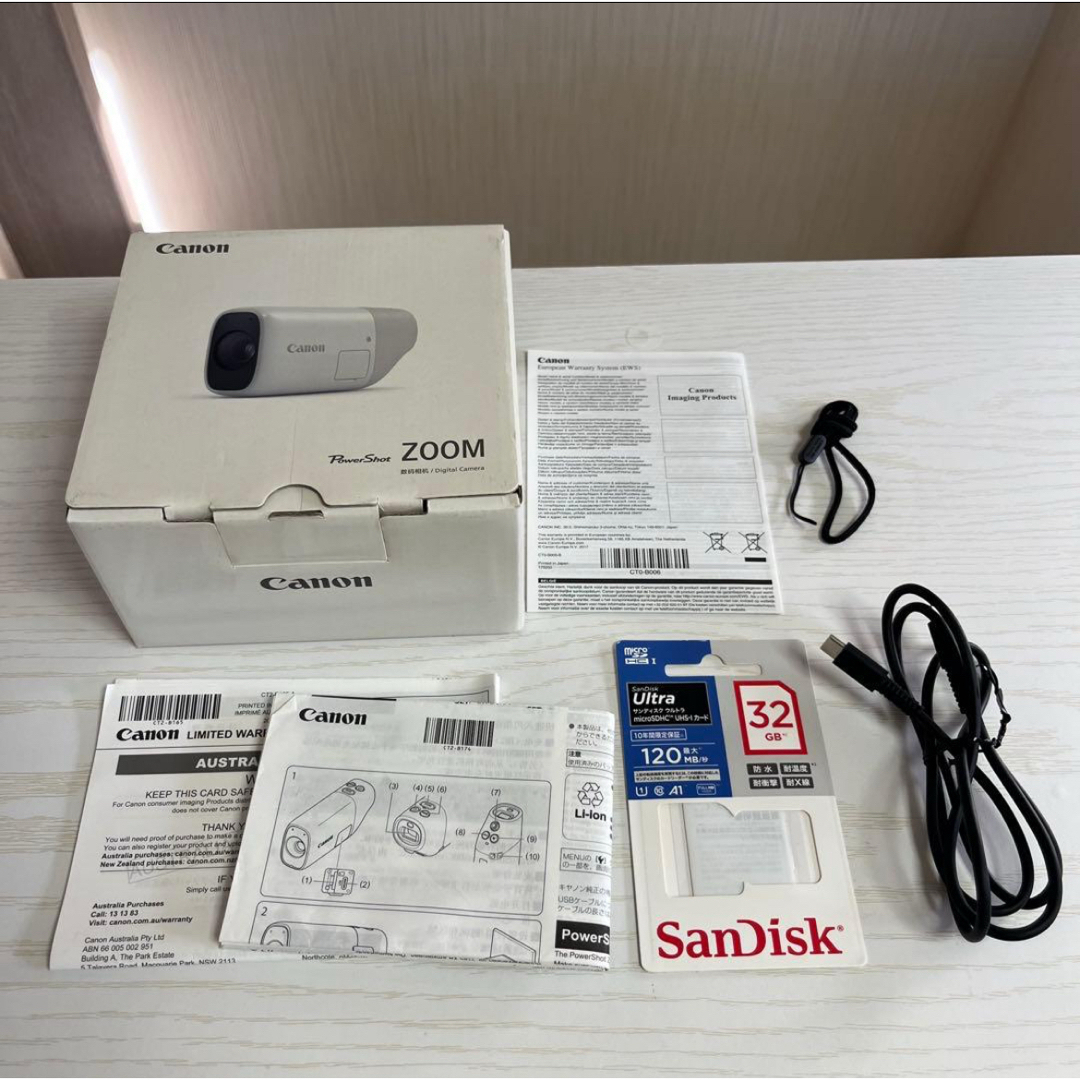 Canon - 【美品】Canon POWERSHOT ZOOM ホワイト ビデオカメラの通販