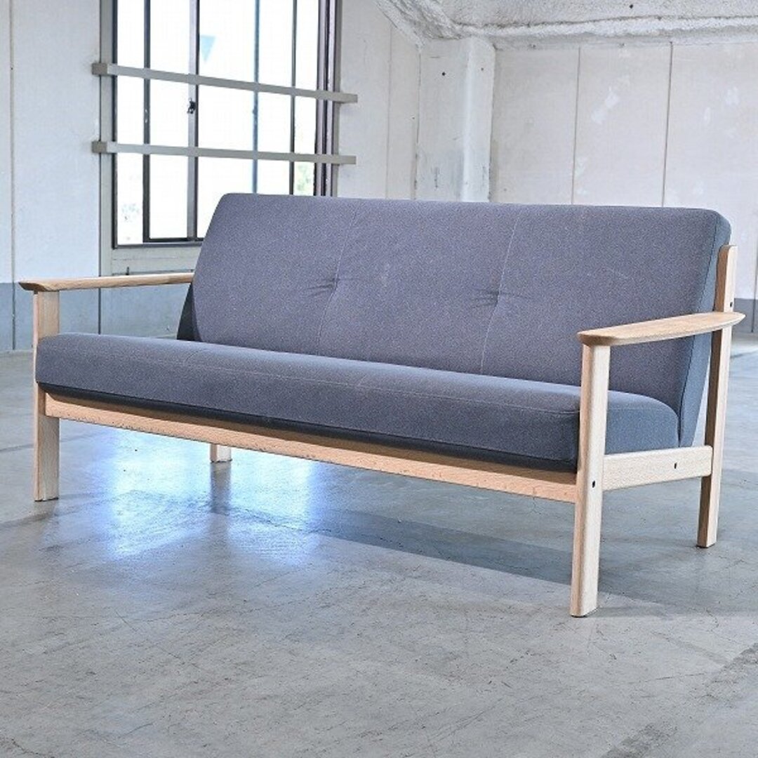 カリモク 14万「chitano / W1310」ソファ 2人掛け オーク材 2シーター