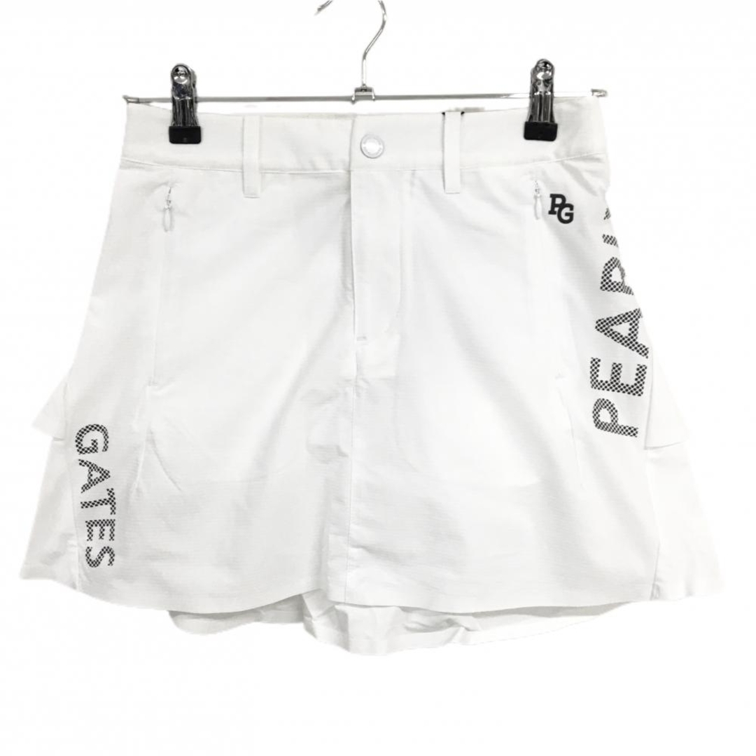 PEARLY GATES - 【新品】パーリーゲイツ スカート 白×黒 バックフリル