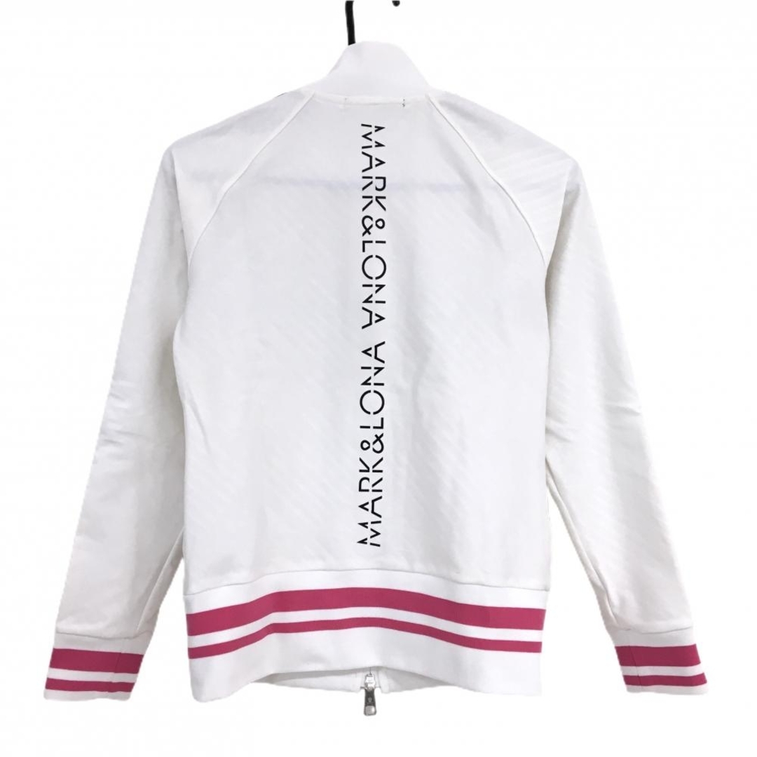 MARK&LONA - 【美品】マークアンドロナ ジャケットブルゾン 白×ピンク