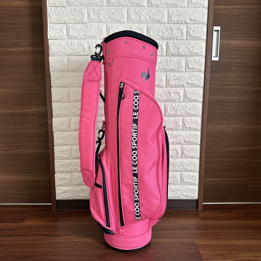 le coq sportif ゴルフバッグ ブラック ピンク le coq sportif golf