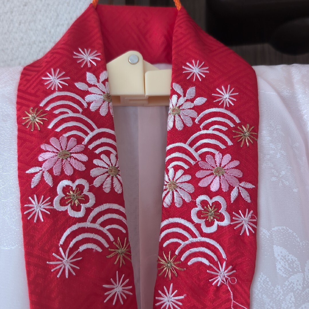 着物 長襦袢 七五三 足袋 髪飾り 後板 前板 紐 セット