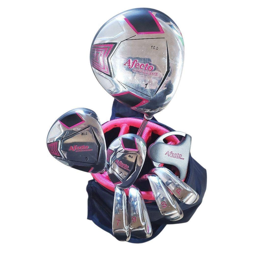 未使用に近い】Afecto レディース ゴルフ クラブ・バッグセット 8本 L