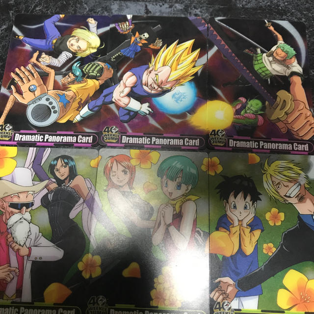ツンツンさん専用ドラゴンボールONE PIECEコラボカード6枚の通販 by