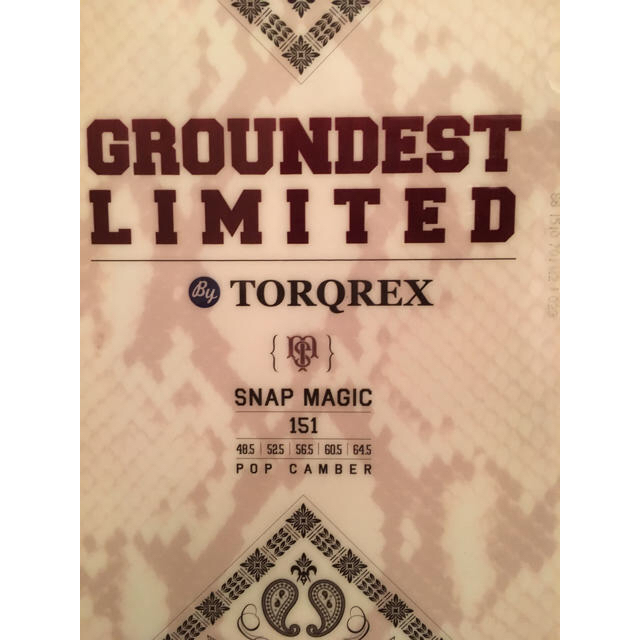 TORQREX - TORQREX GROUNDEST LIMITED トルクレックス スノーボードの