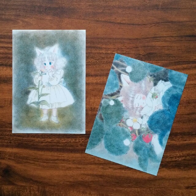 大島弓子 ポストカード 綿の国星 チビ猫 2枚セットの通販 by ゆき