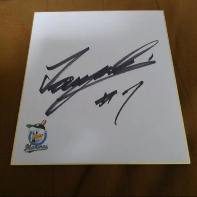 千葉ロッテマリーンズ - 西岡剛 直筆サイン色紙の通販 by HANAHANA's